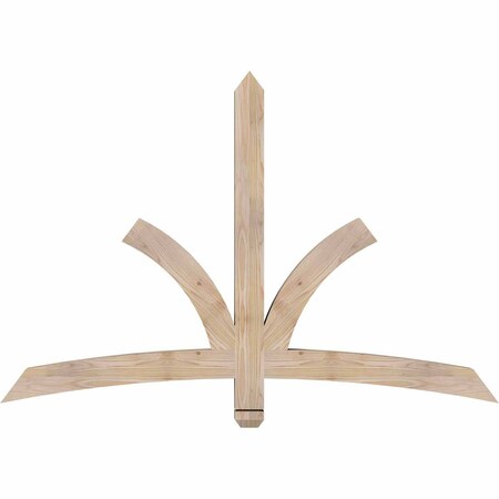 Ekena Millwork Davenport Smooth Timber Gable Bracket, Douglas Fir, 60"W x 40"H x 3 1/2"D x 3 1/2"F, 16/12 Pitch GBW060X40X0404DAV00SDF